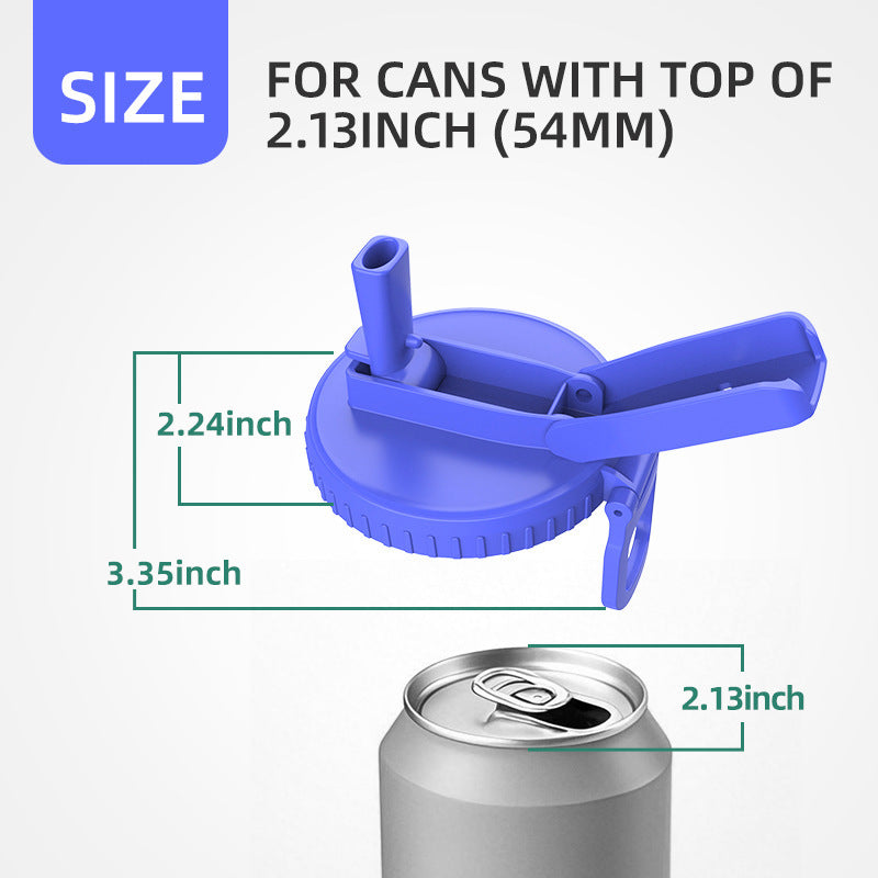 pull-tab can straw lid