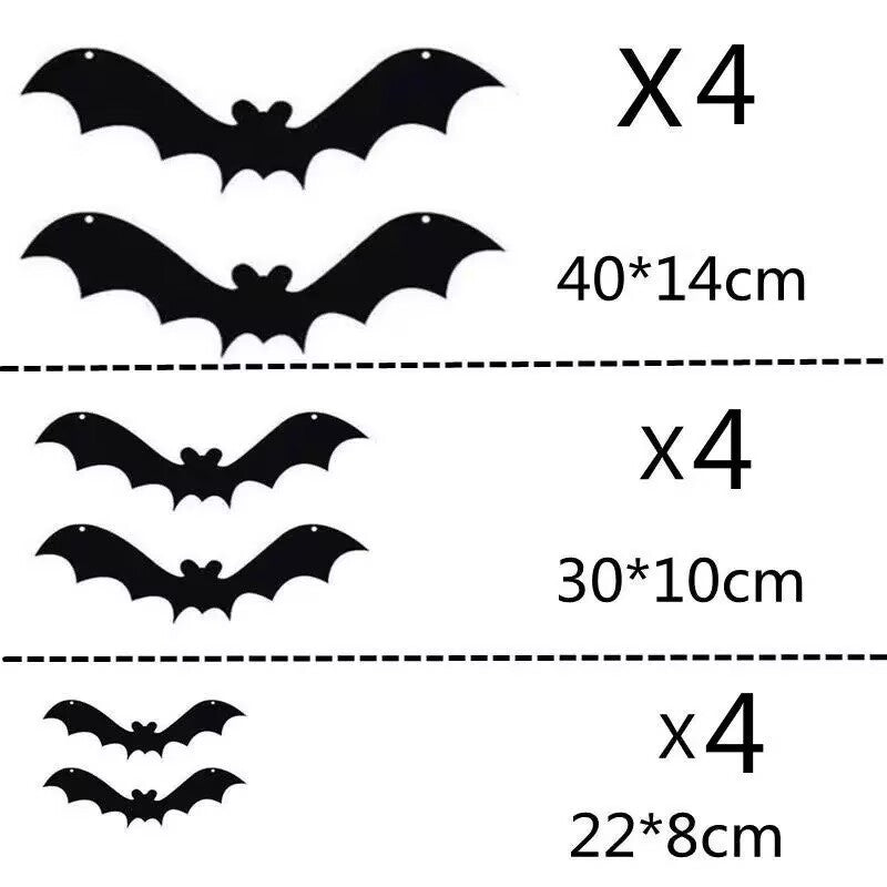 LED Light Up Bat Wall Stickers Halloween Decorations