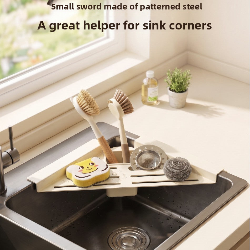Kitchen Sink Corner Drain Rack