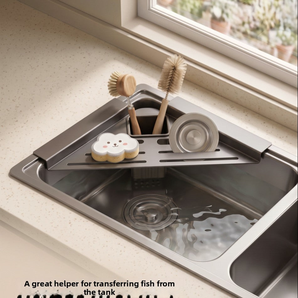 Kitchen Sink Corner Drain Rack