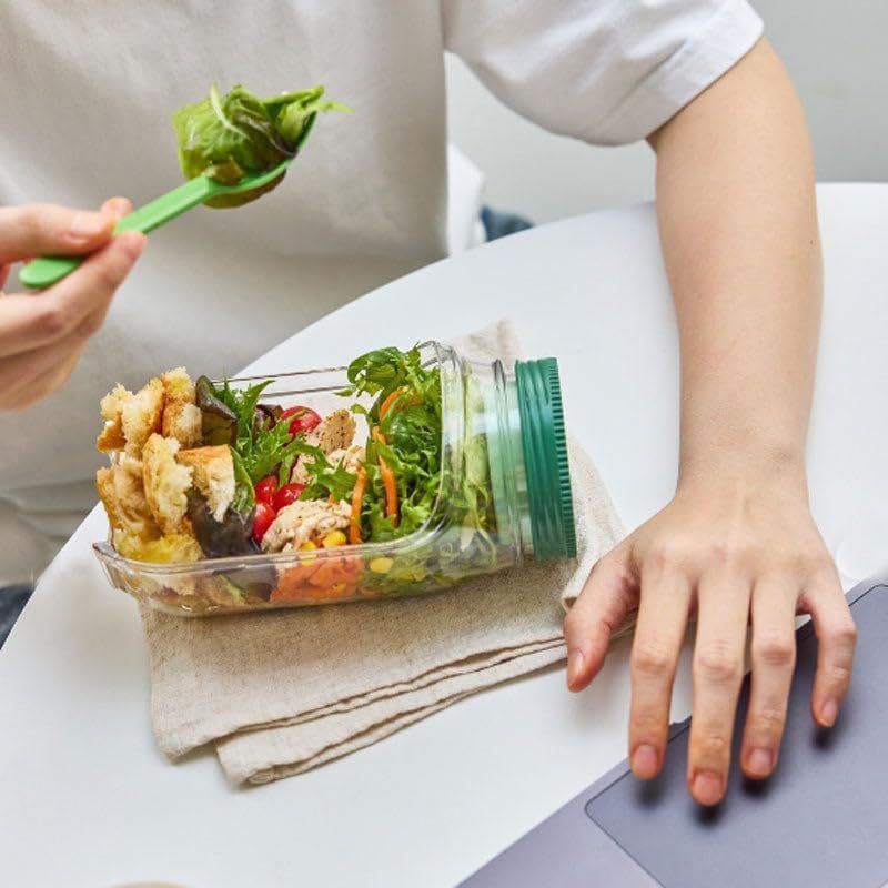 Salad Storage Container with Leak-Proof Lid
