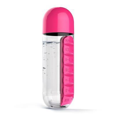 Multifunctional Two-in-One Water Bottle Pill Organizer