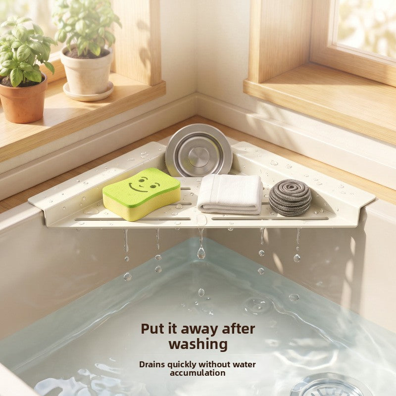 Kitchen Sink Corner Drain Rack